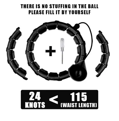 Weighted Sports Circle Hoops for Adults Smart Exercise 2 in 1 Adjustable with Detachable Knots