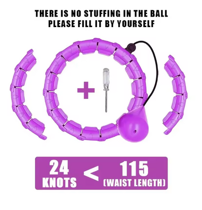 Weighted Sports Circle Hoops for Adults Smart Exercise 2 in 1 Adjustable with Detachable Knots