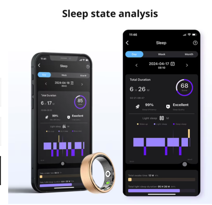 COLMI R03 Smart Ring Men Women, Battery Life 39 Days, Health Monitor, IP68 & 5ATM Waterproof, Multi-sport Mode