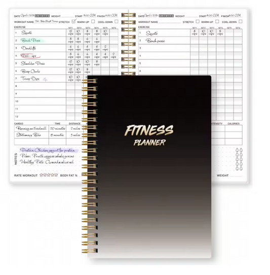 1Pc Fitness Plan Book Suitable for Women and Men, Training Log, Daily Health and Wellness Diary, Fitness Progress Tracker